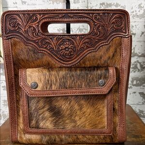 Vegan Leather and Fur Women's Tote